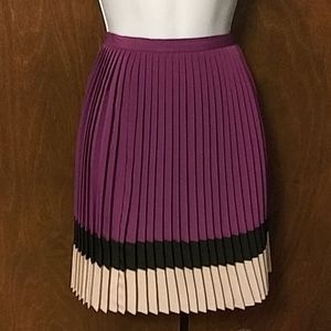 NWOT TOPSHOP PURPLE, BLK & PINK SKIRT